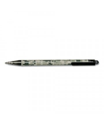 7520014575400 SKILCRAFT ACU-500 RETRACTABLE BALLPOINT PEN, 1MM, BLACK INK, CAMO BARREL, DOZEN