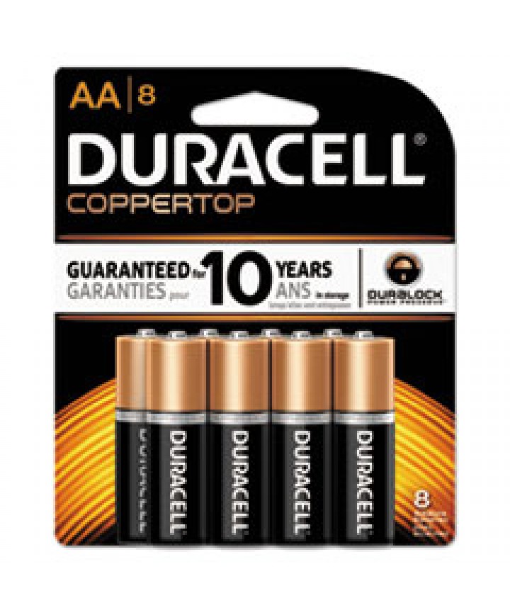 COPPERTOP ALKALINE AA BATTERIES, 8/PACK