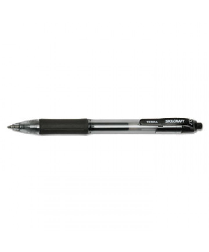 7520016473133 SKILCRAFT RETRACTABLE GEL PEN, 0.7MM, BLACK INK, CLEAR ...