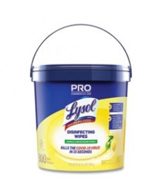 Professional Disinfecting Wipe Bucket, 1-Ply, 6 x 8, Lemon and Lime Blossom, White, 800 Wipes