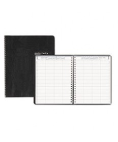 EIGHT-PERSON GROUP PRACTICE DAILY APPOINTMENT BOOK, 11 X 8.5, BLACK, 2021